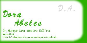 dora abeles business card